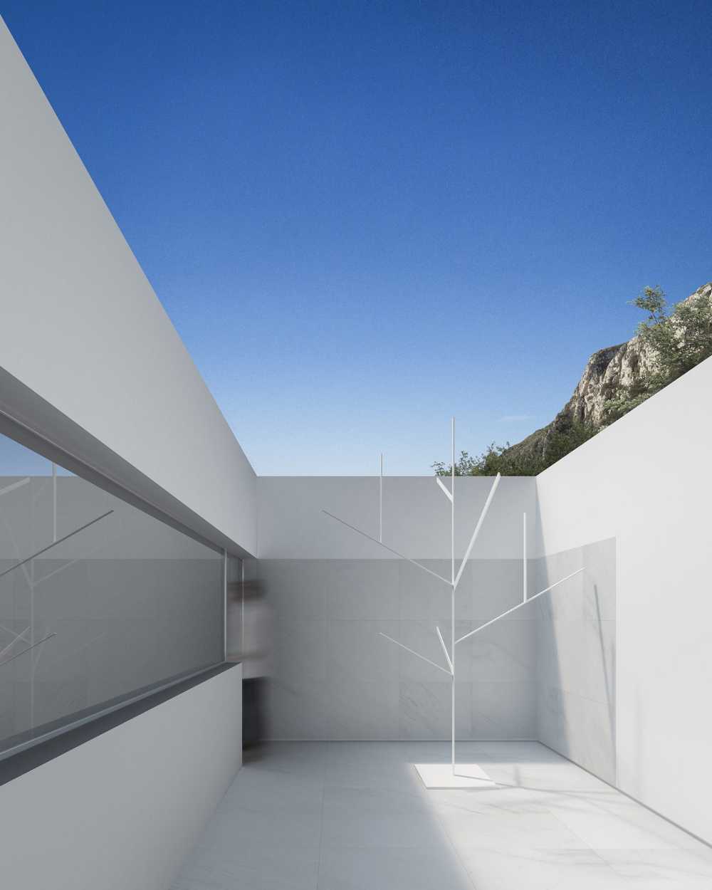 patio villa razionalista total white