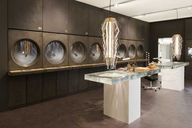 lounge installazione ghiaccio stand orologi arredi