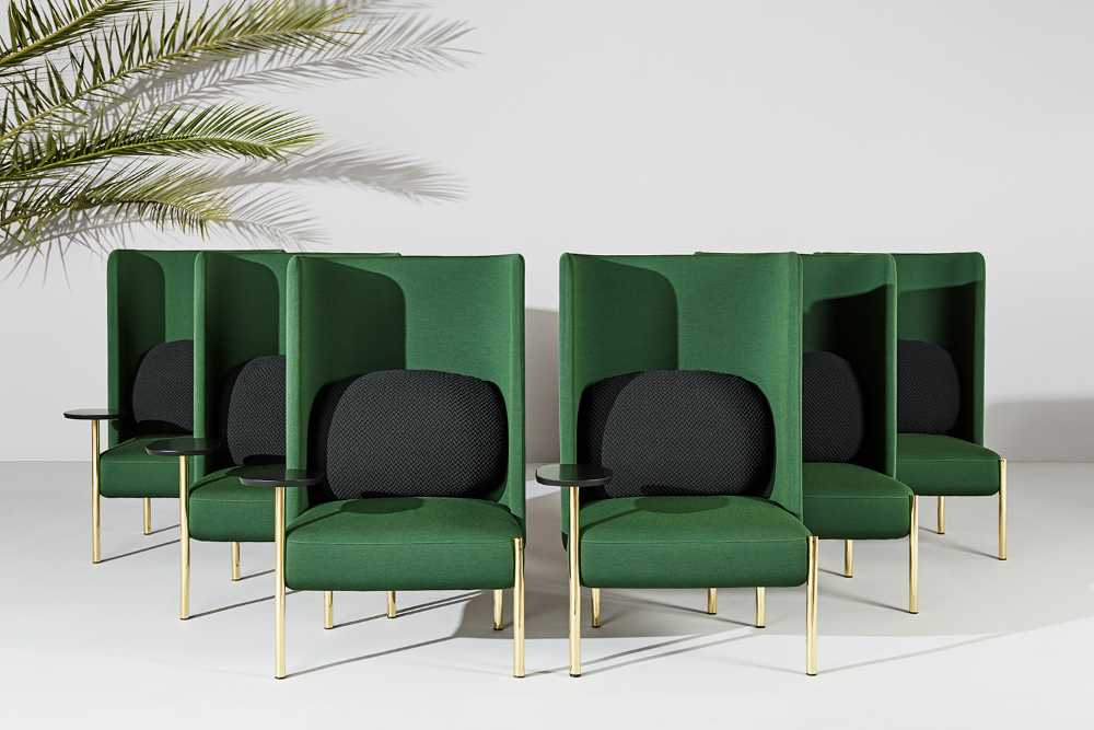 seduta imbottita attesa colore verde