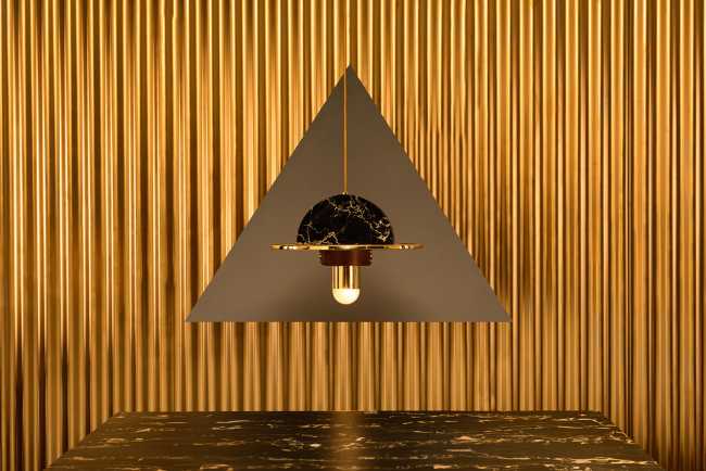 lampade sospese metallo oro