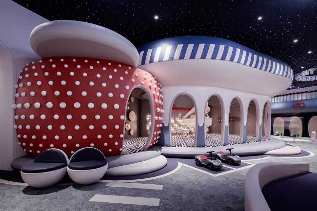 playground shopping mall miniature city streets