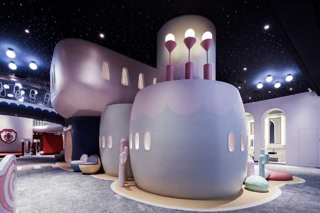 miniature city pastel colors