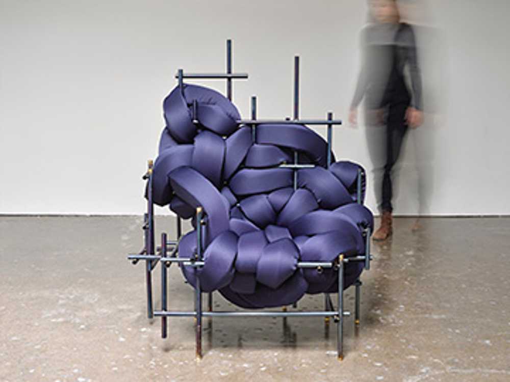 Seduta caotica ergonomica blu