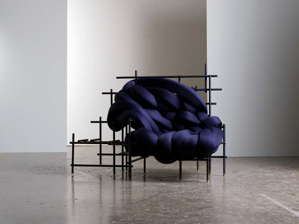 Seduta caotica ergonomica blu