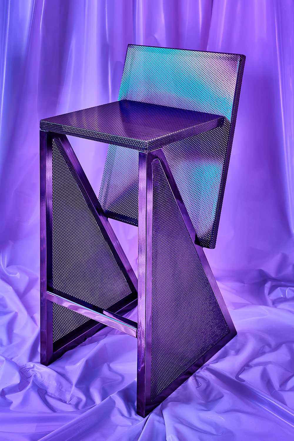 Custom metal stool