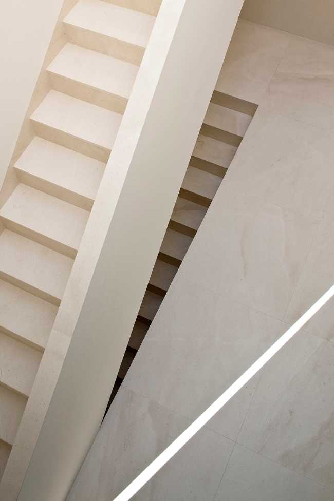 White internal staircase