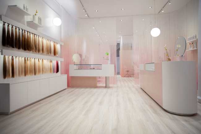 Glam Seamless: tienda elegante en rosa y blanco en Soho