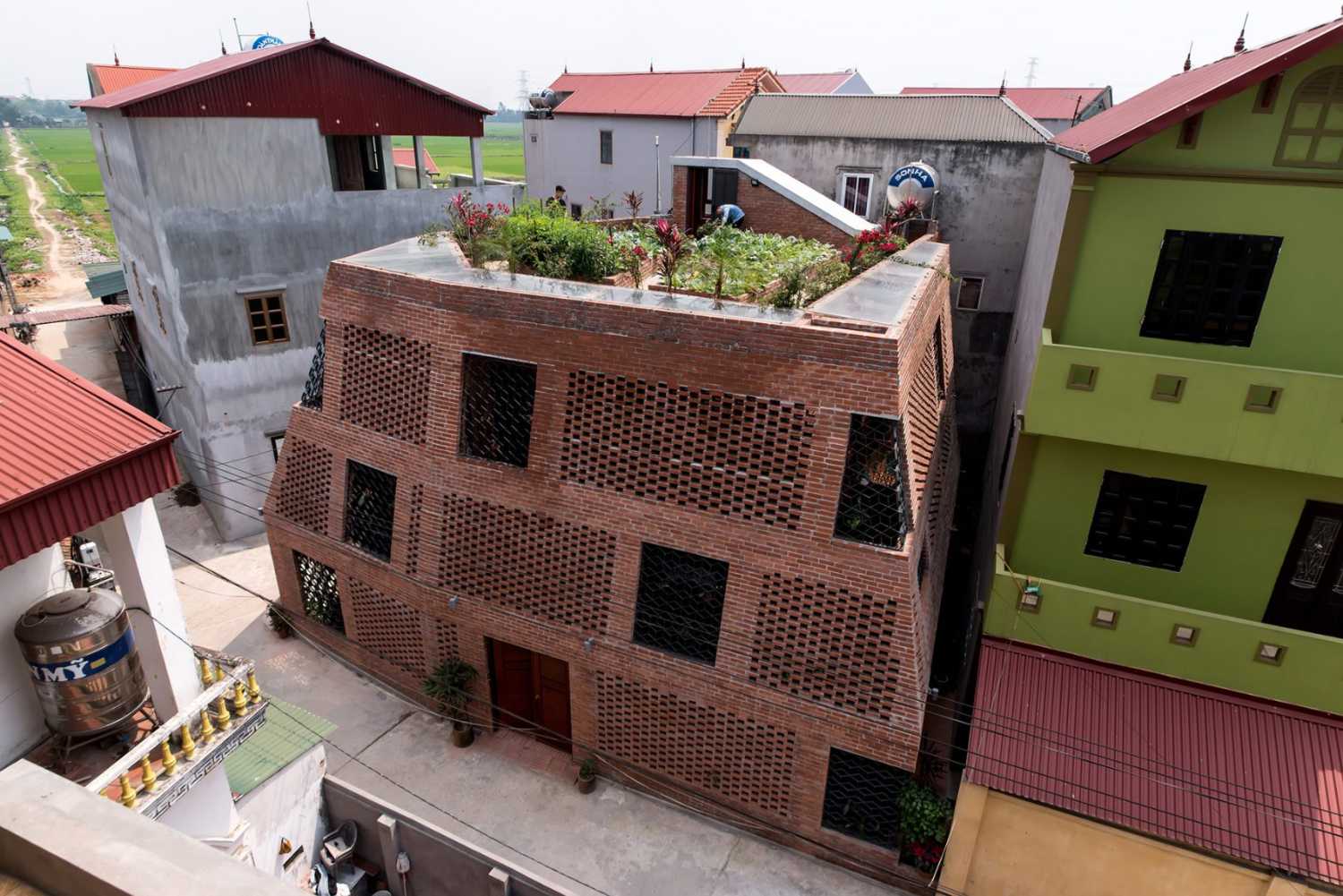 Single family house in red brick