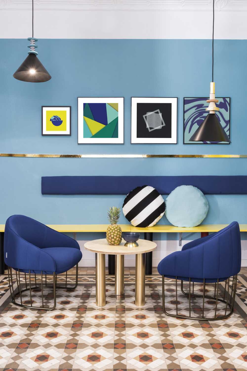 Hostel with colorful decorations