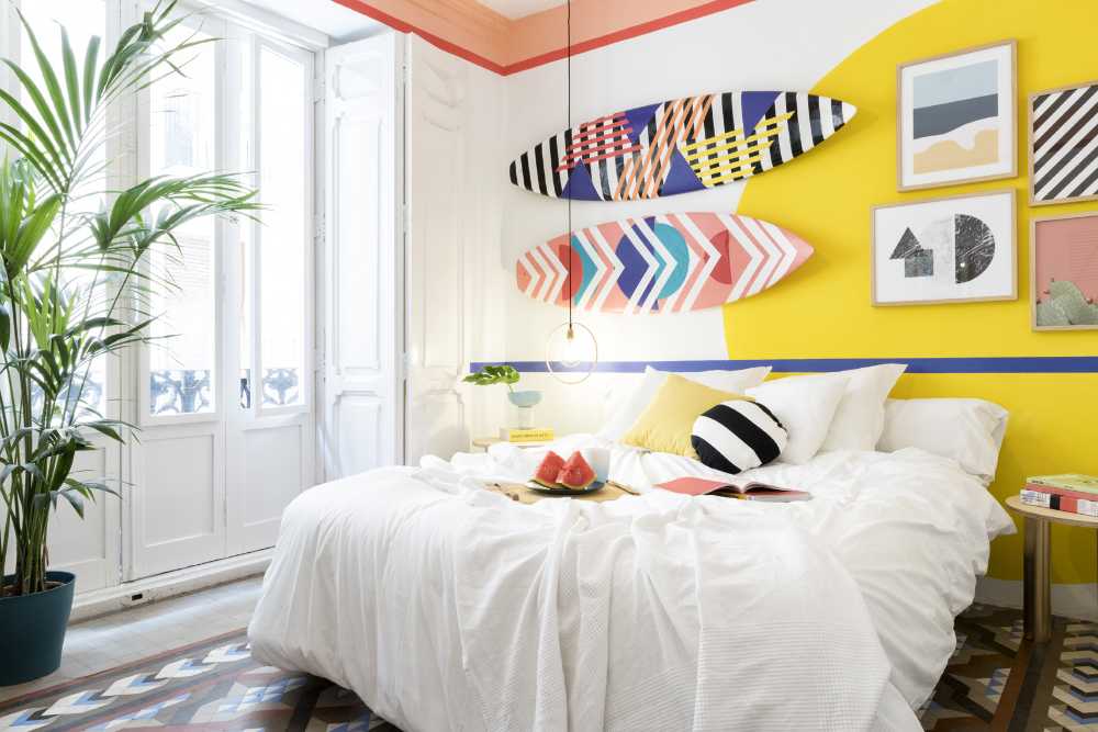 Hostel with colorful decorations