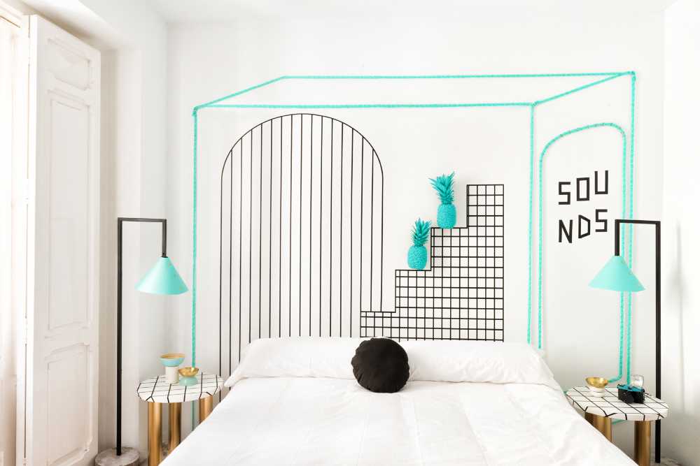 Hostel with colorful decorations