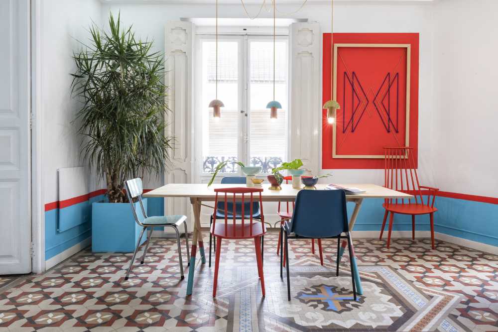 Hostel with colorful decorations