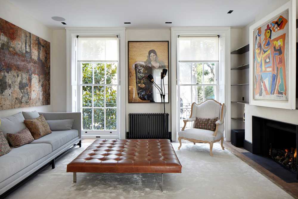 Internal glass and wood partition