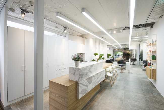 Interior design for a hair studio