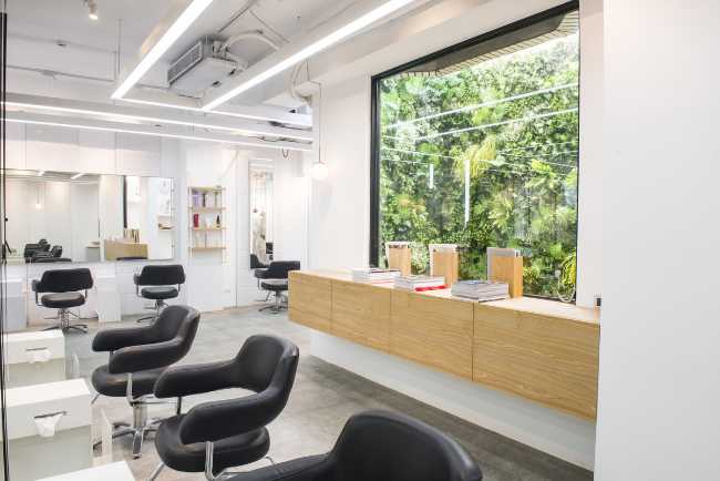 Interior design for a hair studio