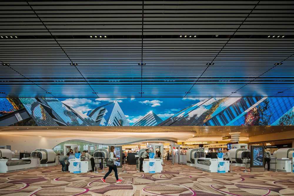 Media design in an airport