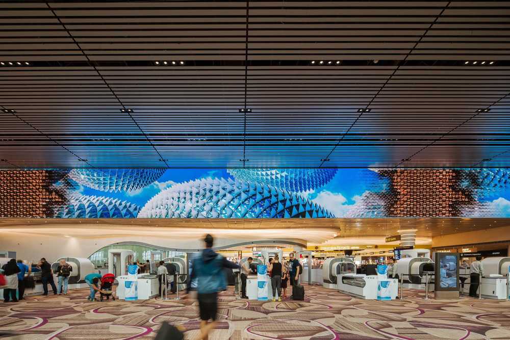 Media design in an airport