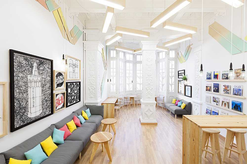 language school with a colorful interior