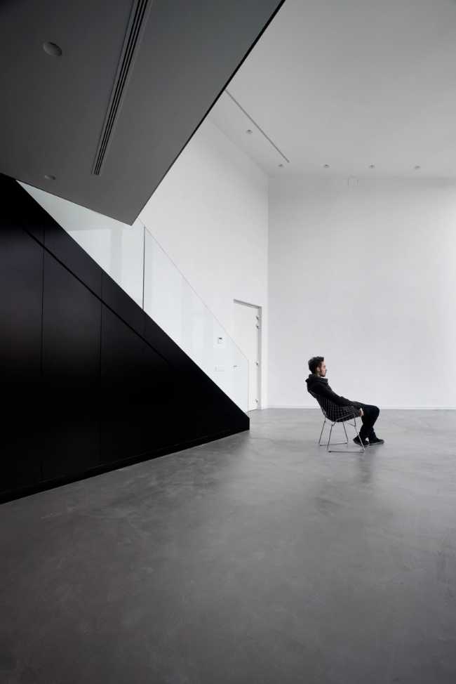 living area concrete floor