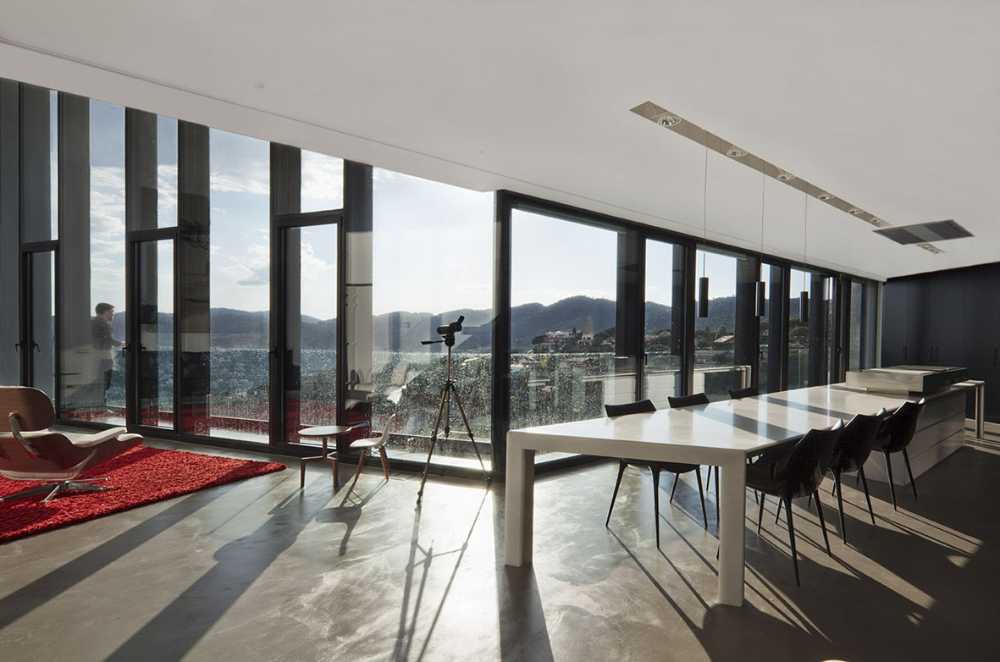 cantilevered terrace window