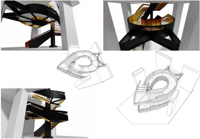 disegni di una scala organica