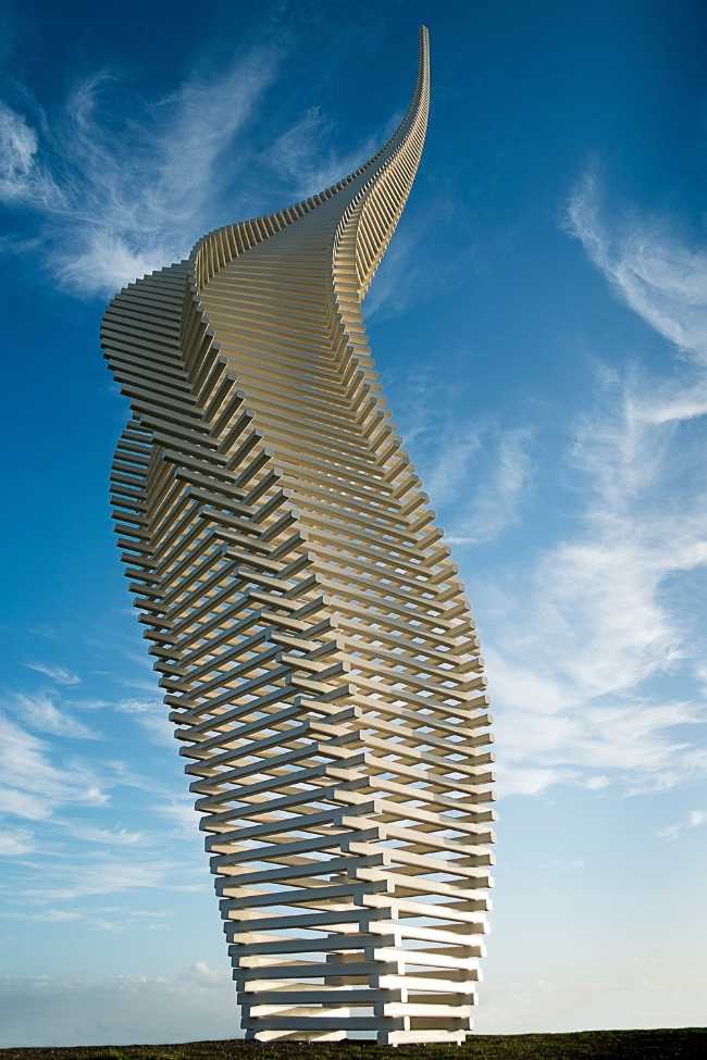 Escultura curvilínea en Nueva Zelanda