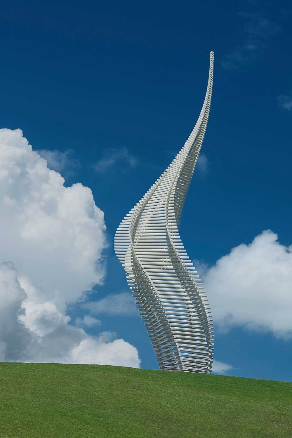 Escultura curvilínea en Nueva Zelanda