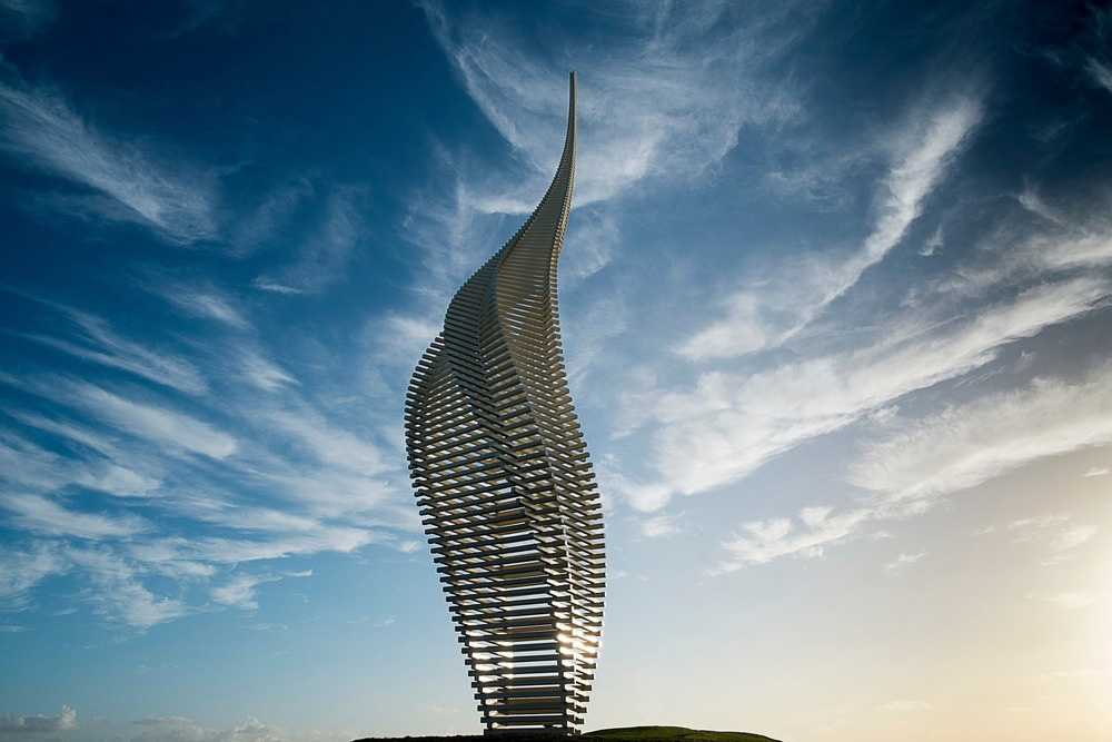 Escultura curvilínea en Nueva Zelanda