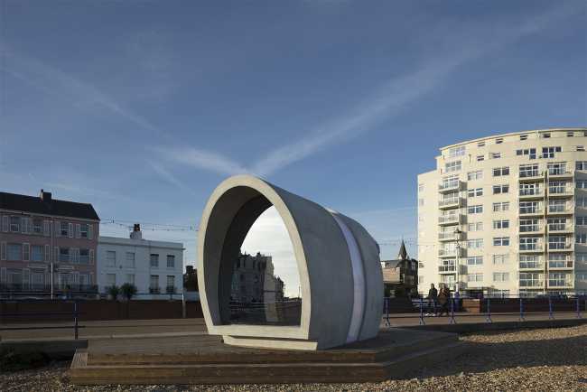 window on the sea beach hut