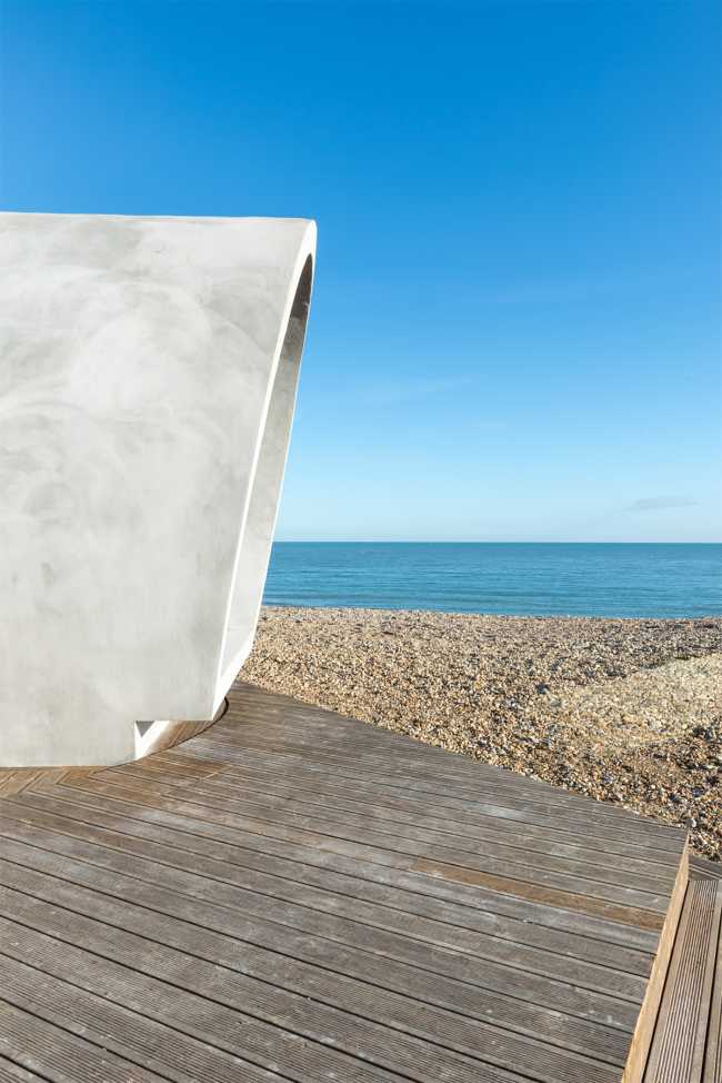 window on the sea beach hut