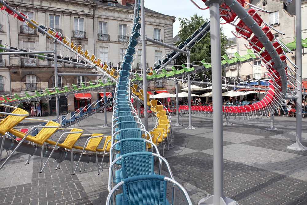 chairs temporary installation