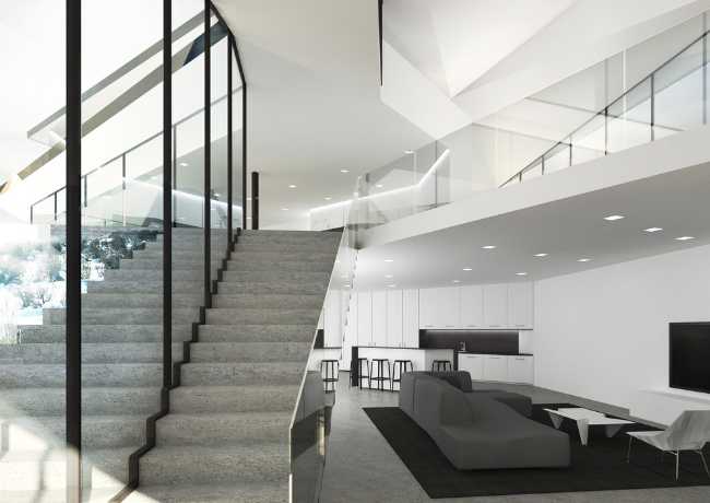 escalera de cristal