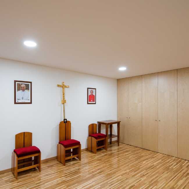 concrete floors and ceilings white walls