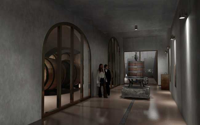 Tuscan cellars interior