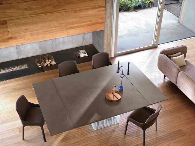 tavolo gambe piedistallo vetro