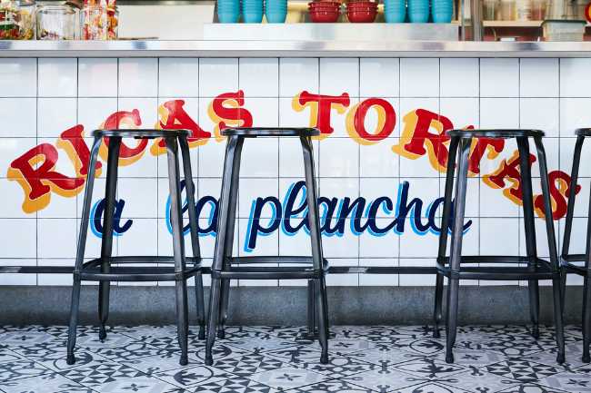 piastrelle bancone bar grafica