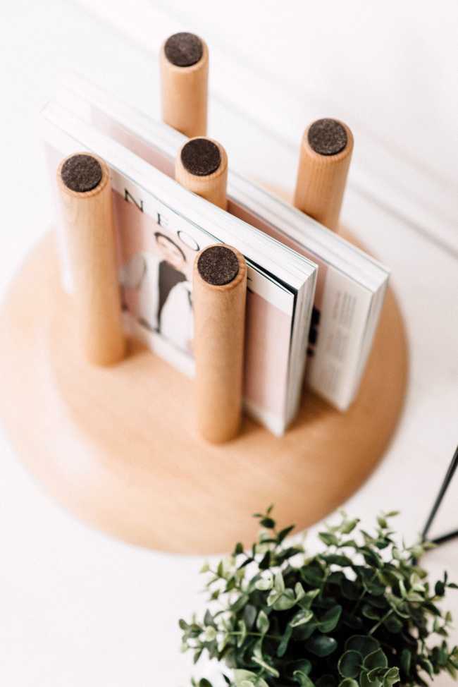 porta riviste in legno