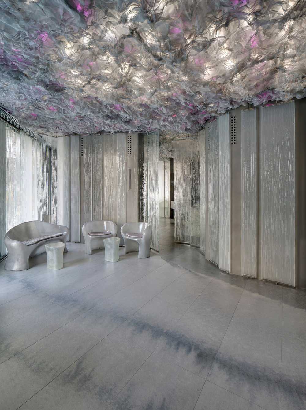 restaurant design custom slabs wall tiles