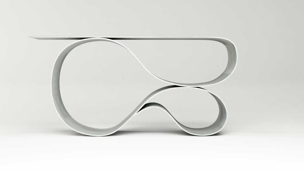 tavolo cemento forme organiche