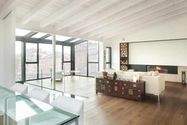 Living, zona pranzo e cucina open space