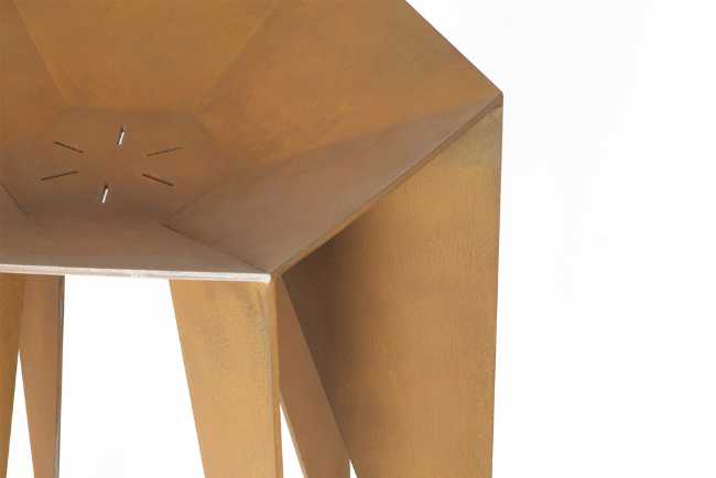 braciere arredo esterno outdoor design metallo corten