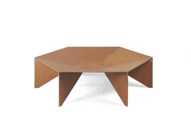 braciere arredo esterno outdoor design metallo corten