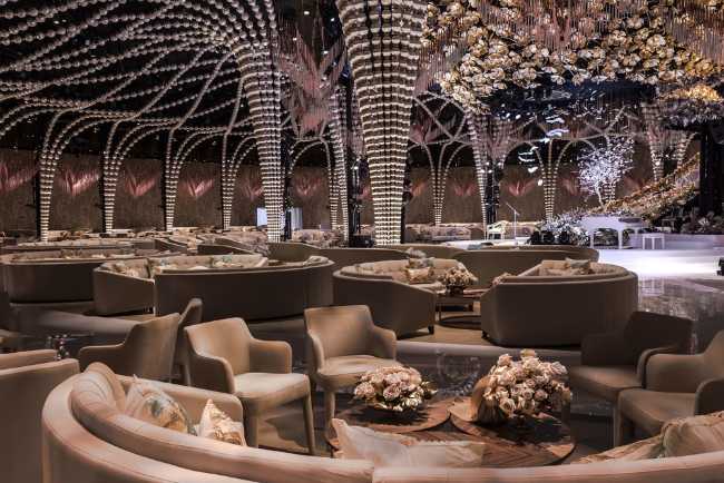 salón de eventos de boda creado y configurado