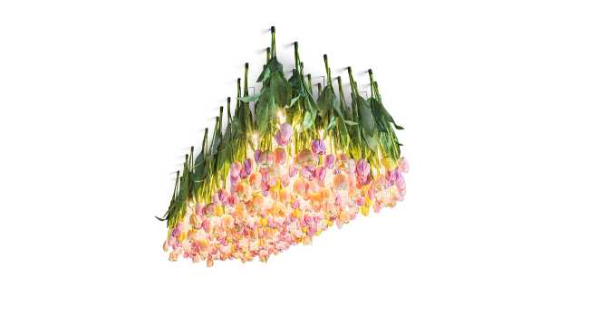 Lampadario a soffitto a forma di tulipani