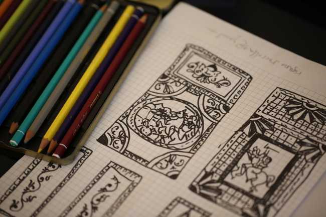 Schizzi per immagini sul frigorifero