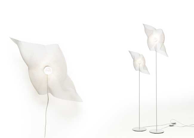 Lampada da terra bianca