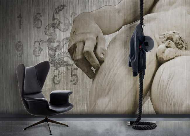 Carte da parati con david di michelangelo arte