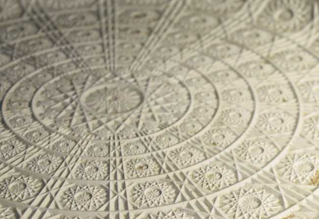 Decorazione vassoio in cemento