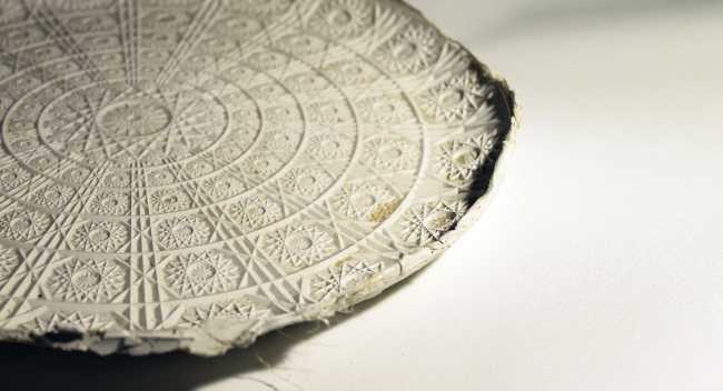 Decorazione vassoio in cemento