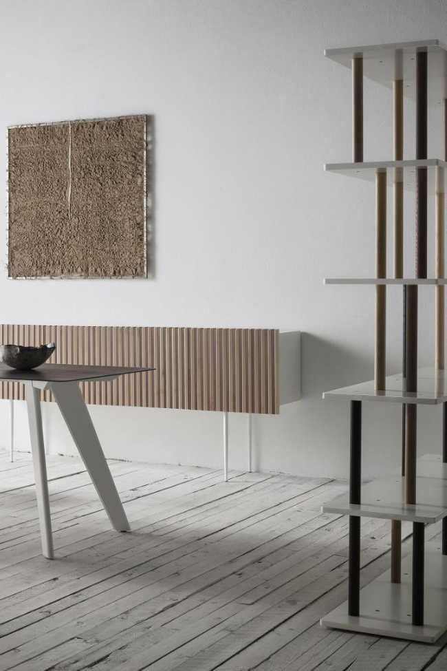 Libreria in legno per interni